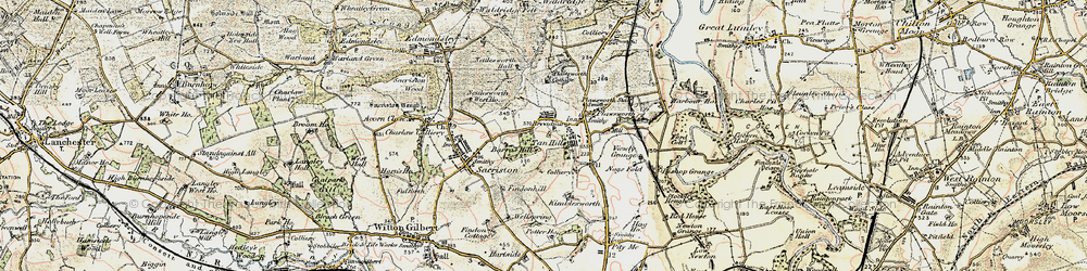 Old map of Tan Hills in 1901-1904