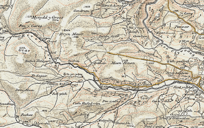 Old map of Pen y banc in 1902-1903