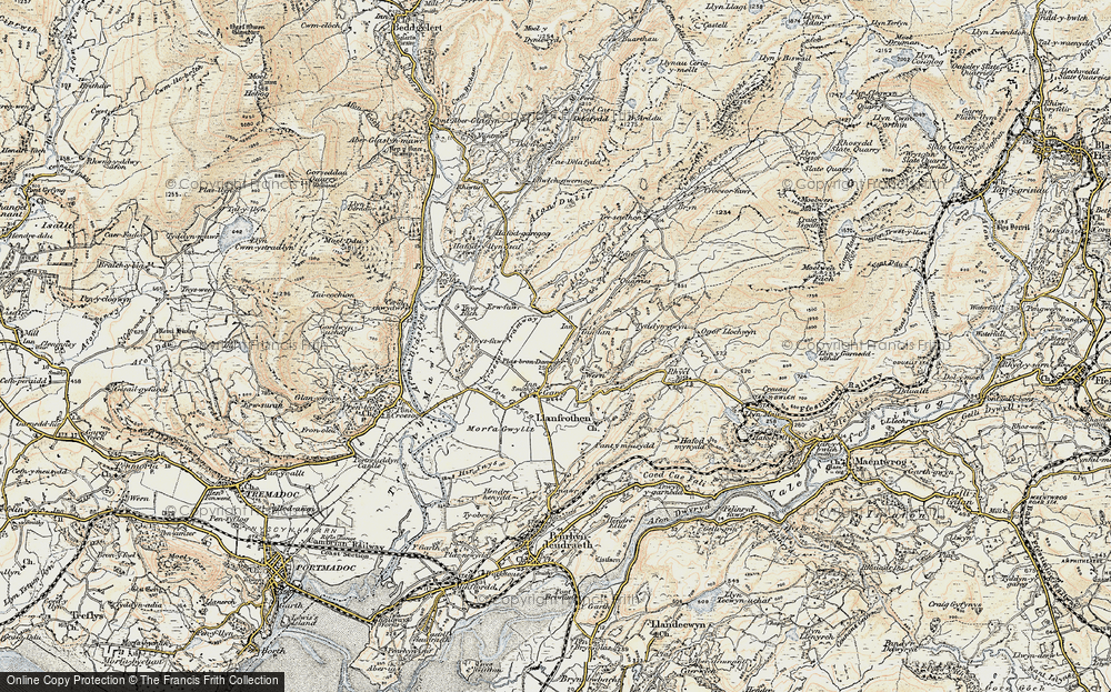 Old Map of Historic Map covering Ynys Fâch in 1903