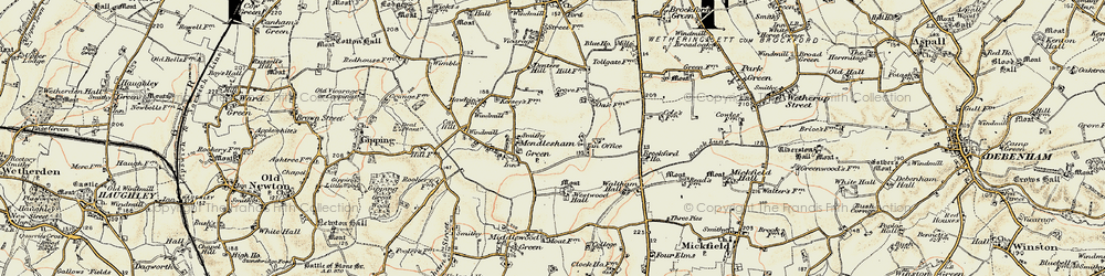 Old map of Tan Office in 1899-1901