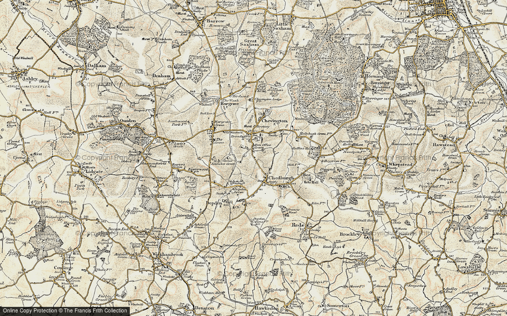 Old Map of Tan Office Green, 1899-1901 in 1899-1901