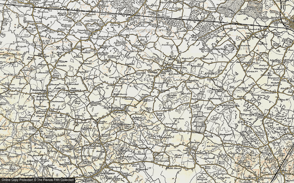 Old Map of Historic Map covering Buckhall in 1897-1898