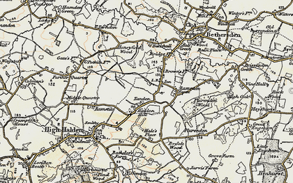 Old map of Buckhall in 1897-1898