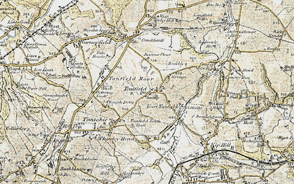 Old map of Tanfield in 1901-1904