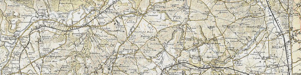 Old map of Tanfield in 1901-1904