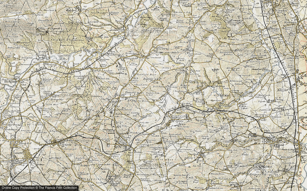Old Map of Historic Map covering East Tanfield in 1901-1904