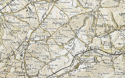 Old map of Tanfield Lea in 1901-1904