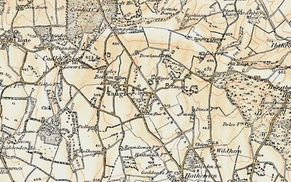 Old map of Tangley in 1897-1900