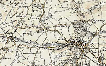 Old map of Tanis in 1898-1899