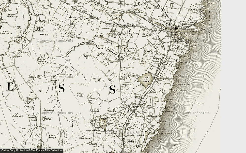 Old Map of Tannach, 1912 in 1912