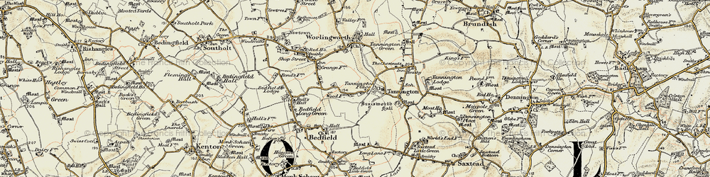 Old map of Tannington Place in 1901