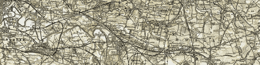 Old map of Tannochside in 1904-1905