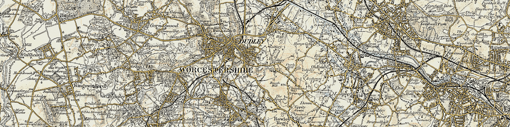Old map of Tansley Hill in 1902