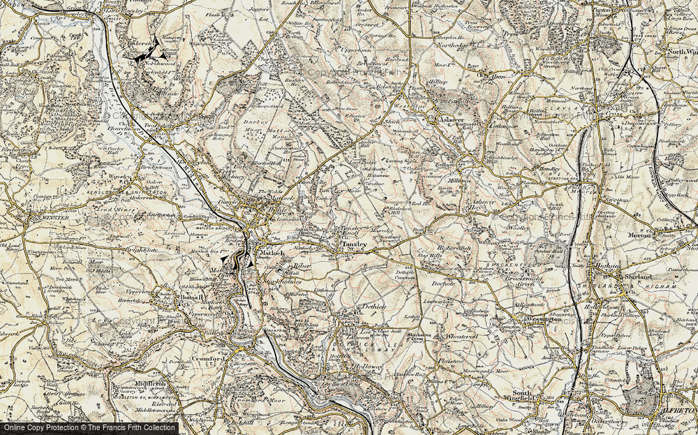 Old Map of Historic Map covering Bentley Br in 1902-1903
