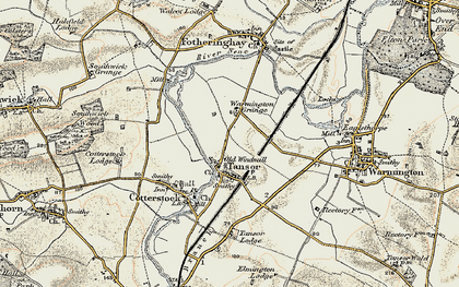Old map of Tansor in 1901-1902