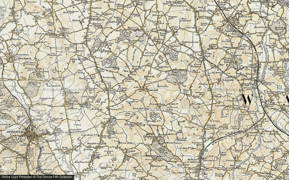 Old Map of Tanworth-in-Arden, 1901-1902 in 1901-1902