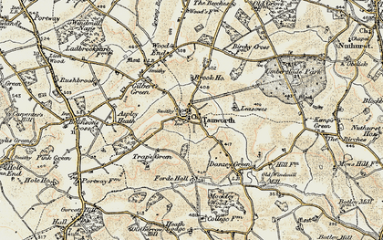 Old map of Tanworth-in-Arden in 1901-1902