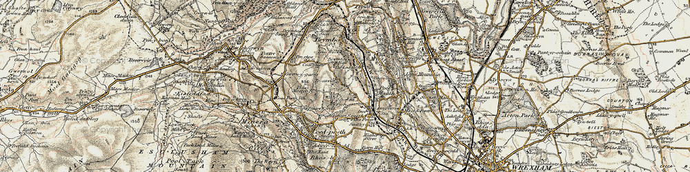 Old map of Tanyfron in 1902