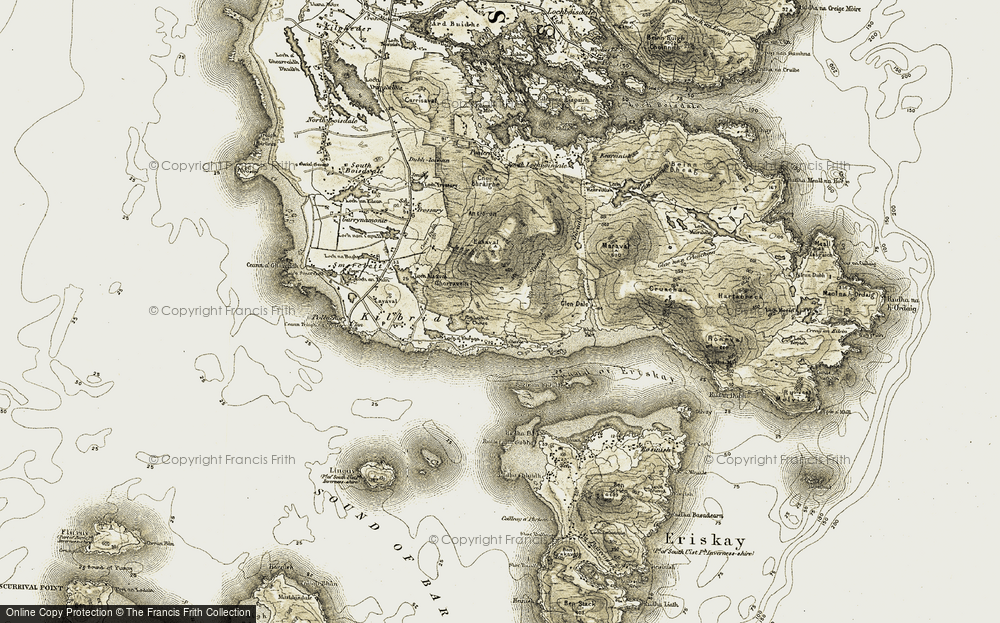 Old Map of Taobh a' Chaolais, 1911 in 1911