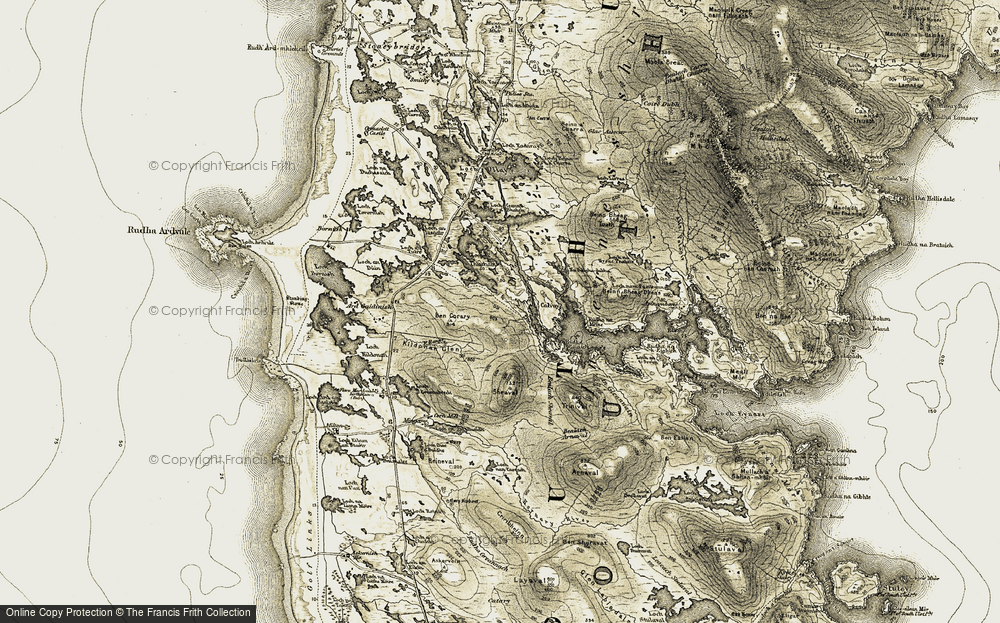 Old Map of Taobh a Deas Loch Aineort, 1911 in 1911