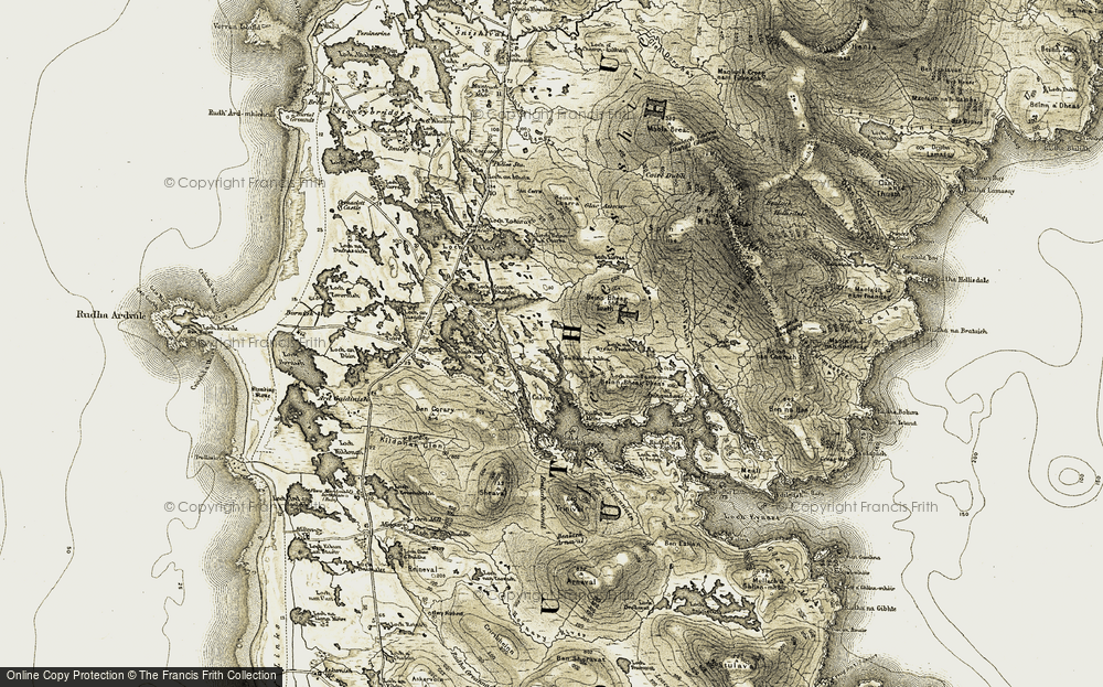 Old Map of Taobh a Tuath Loch Aineort, 1911 in 1911