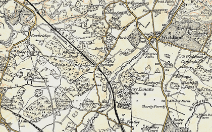 Old map of Tapnage in 1897-1899