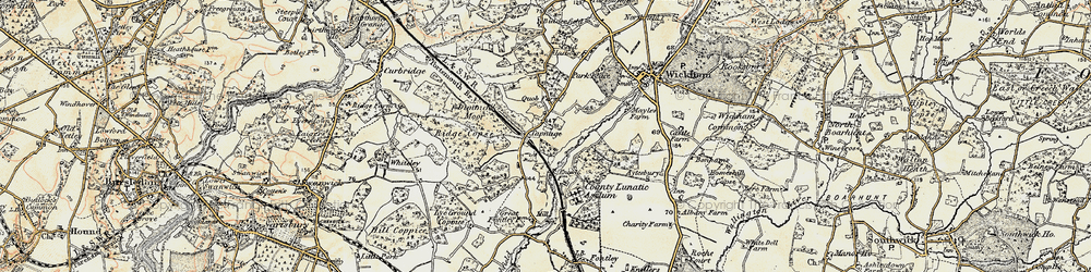 Old map of Botley Wood in 1897-1899