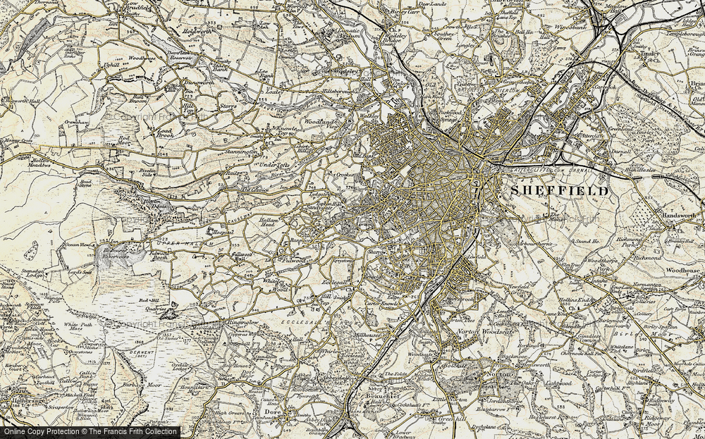 Old Map of Tapton Hill, 1903 in 1903