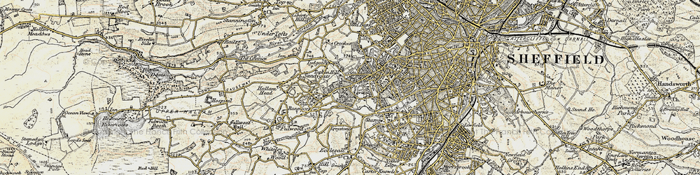 Old map of Tapton Hill in 1903