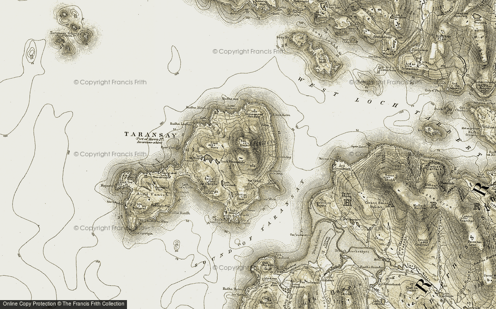 Old Map of Taransay, 1908-1911 in 1908-1911