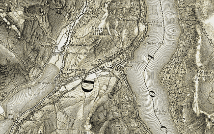 Old map of Tarbet in 1905-1907