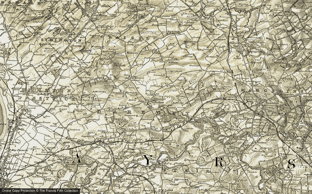 Old Map of Historic Map covering Lilylaw in 1905-1906