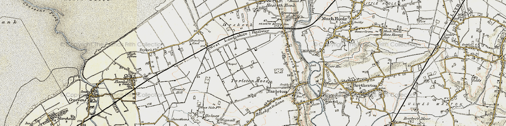 Old map of Tarleton Moss in 1902-1903
