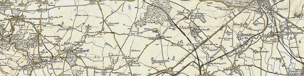 Old map of Tarlton in 1898-1899