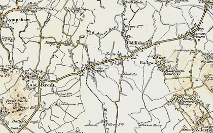 Old map of Tarnock in 1899-1900