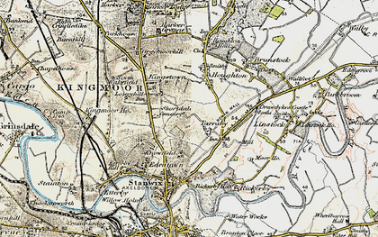 Old map of Tarraby in 1901-1904