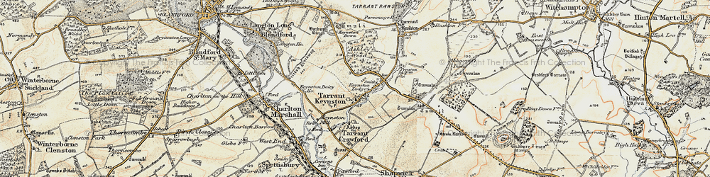 Old map of Buzbury Rings in 1897-1909