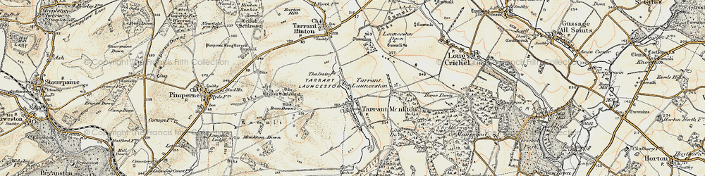 Old map of Tarrant Launceston in 1897-1909