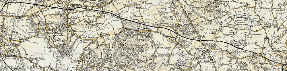 Old map of Tarrington in 1899-1901