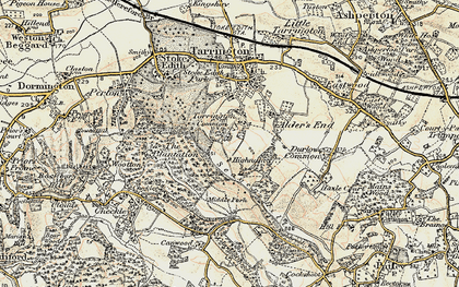 Old map of Bunker's Hill in 1899-1901