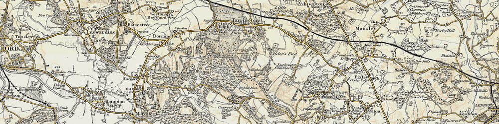Old map of Bunker's Hill in 1899-1901