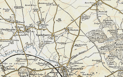Old map of Taston in 1898-1899