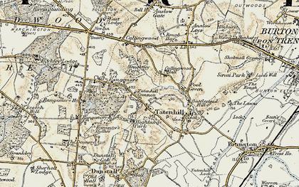 Old map of Tatenhill Common in 1902