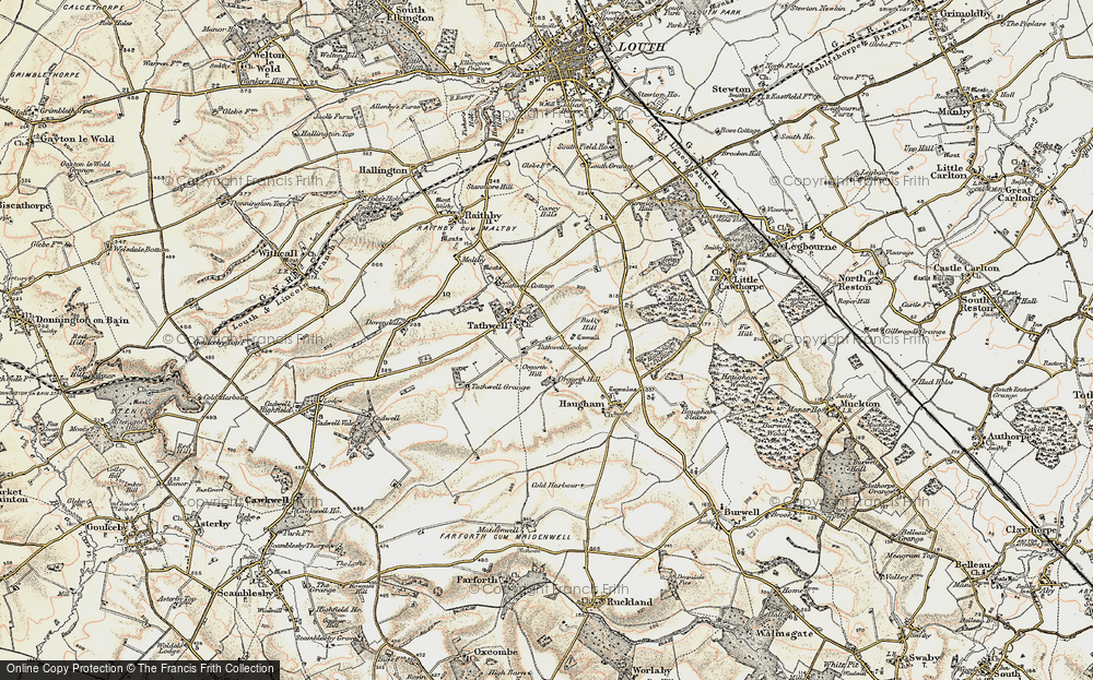 Old Map of Tathwell, 1902-1903 in 1902-1903