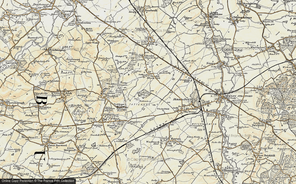 Old Map of Historic Map covering Snelshall West in 1898-1901