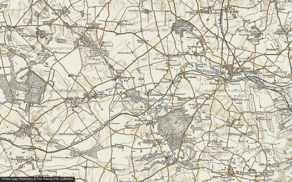 Old Map of Tatterford, 1901-1902 in 1901-1902