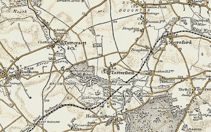 Old map of Tatterford in 1901-1902