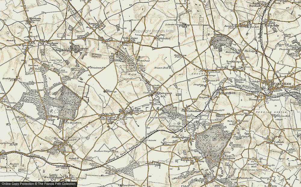 Old Map of Tattersett, 1901-1902 in 1901-1902