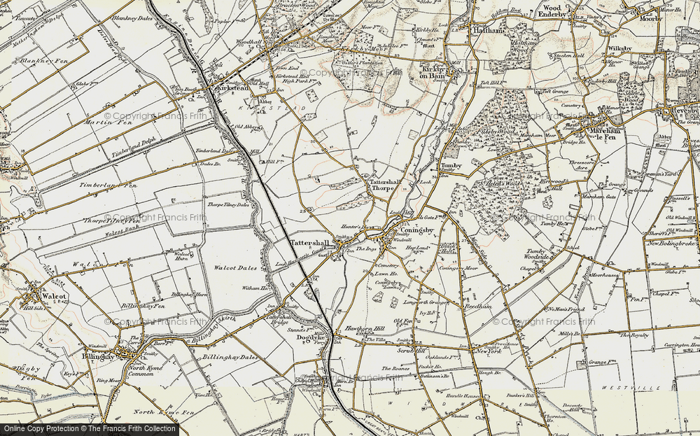 Old Map of Tattershall, 1902-1903 in 1902-1903