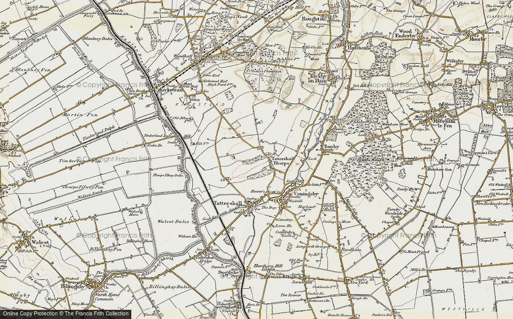 Old Map of Tattershall Thorpe, 1902-1903 in 1902-1903